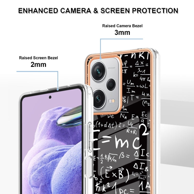 For Xiaomi Redmi Note 12 Pro+ Global Electroplating Marble Dual-side IMD Phone Case(Equation) - Xiaomi Cases by PMC Jewellery | Online Shopping South Africa | PMC Jewellery | Buy Now Pay Later Mobicred