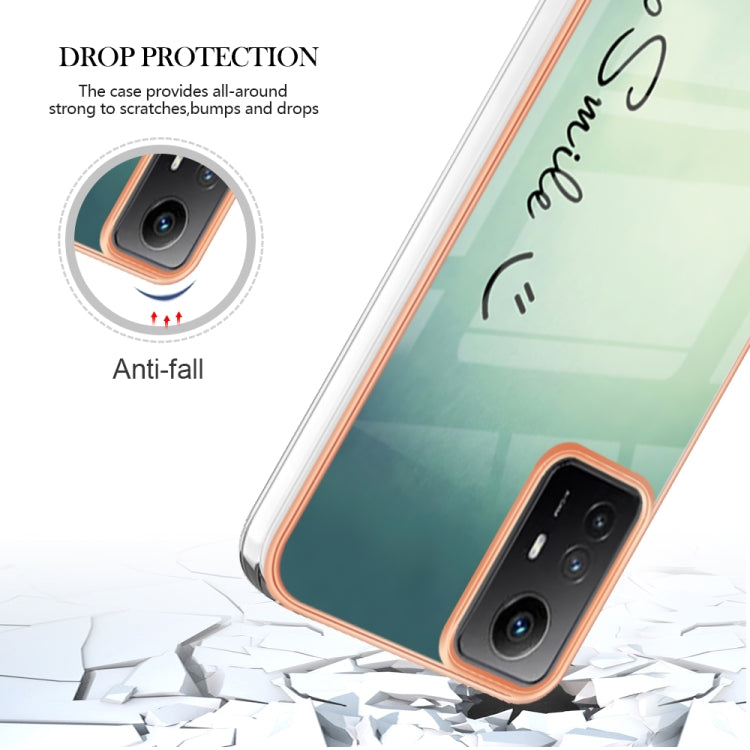 Xiaomi Redmi Note 12S 4G Electroplating Marble Dual-side IMD Phone Case(Smile) - Xiaomi Cases by PMC Jewellery | Online Shopping South Africa | PMC Jewellery | Buy Now Pay Later Mobicred