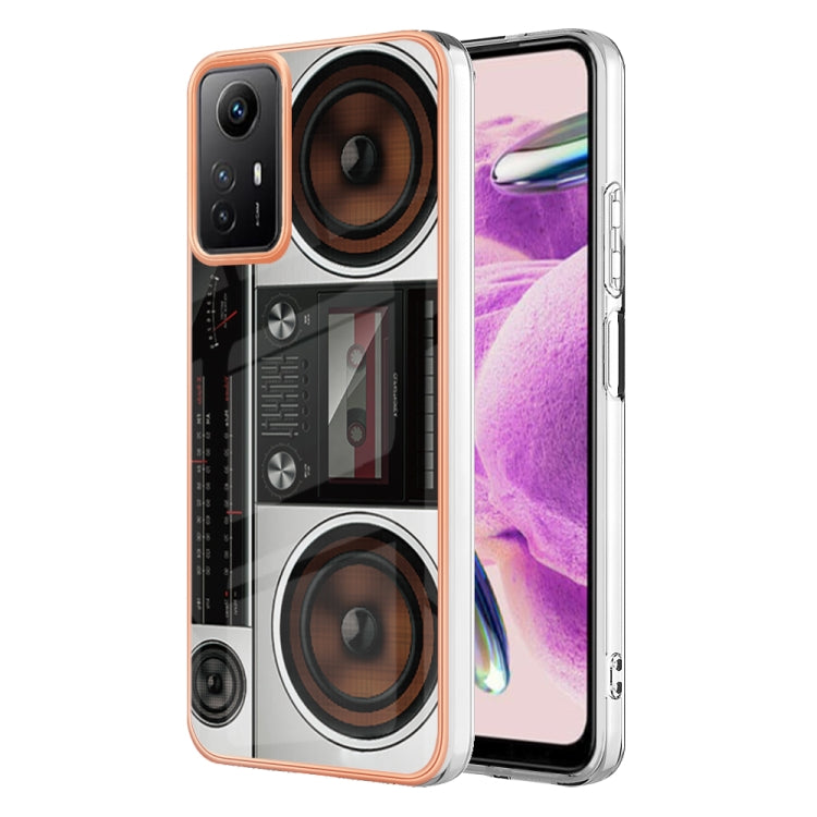Xiaomi Redmi Note 12S 4G Electroplating Marble Dual-side IMD Phone Case(Retro Radio) - Xiaomi Cases by PMC TechLife | Online Shopping South Africa | PMC TechLife | Buy Now Pay Later Mobicred