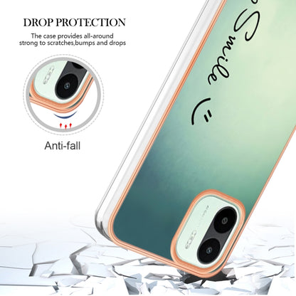 For Xiaomi Redmi A1 Electroplating Marble Dual-side IMD Phone Case(Smile) - Xiaomi Cases by PMC Jewellery | Online Shopping South Africa | PMC Jewellery | Buy Now Pay Later Mobicred