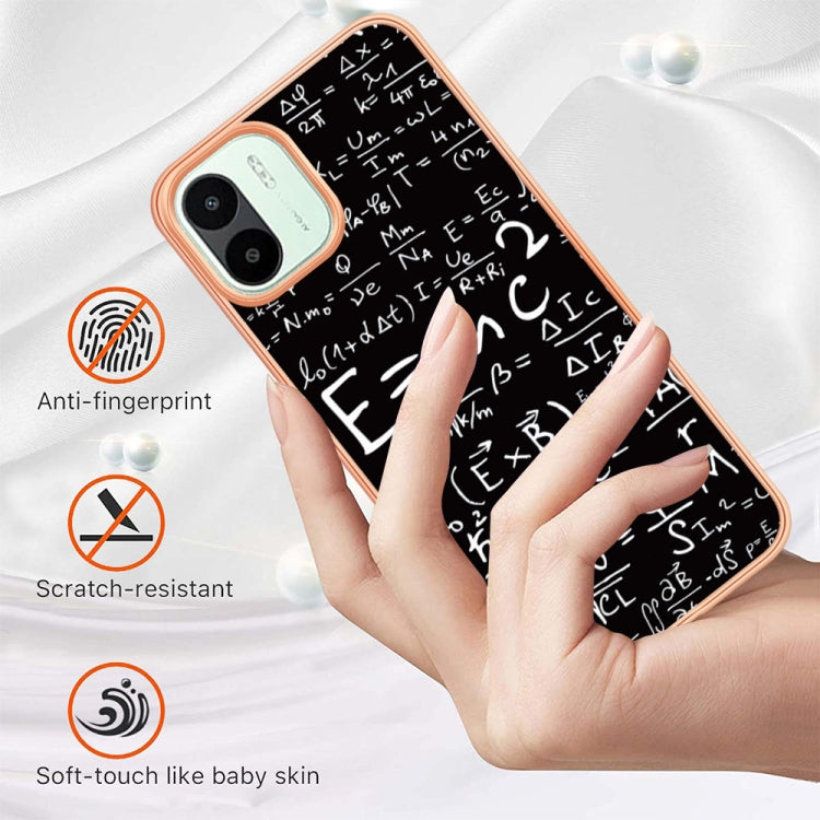 For Xiaomi Redmi A1 Electroplating Marble Dual-side IMD Phone Case(Equation) - Xiaomi Cases by PMC TechLife | Online Shopping South Africa | PMC TechLife | Buy Now Pay Later Mobicred