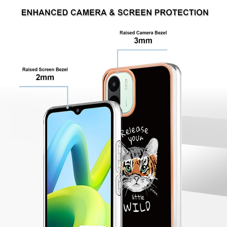 For Xiaomi Redmi A1 Electroplating Marble Dual-side IMD Phone Case(Natural Growth) - Xiaomi Cases by PMC Jewellery | Online Shopping South Africa | PMC Jewellery | Buy Now Pay Later Mobicred