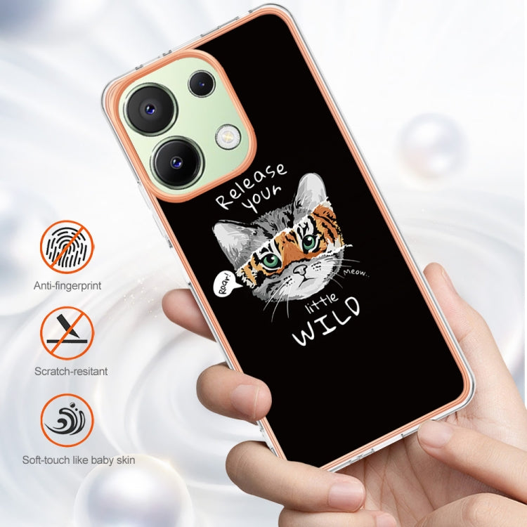 For Xiaomi Redmi Note 13 4G Global Electroplating Marble Dual-side IMD Phone Case(Natural Growth) - Note 13 Cases by PMC TechLife | Online Shopping South Africa | PMC TechLife | Buy Now Pay Later Mobicred