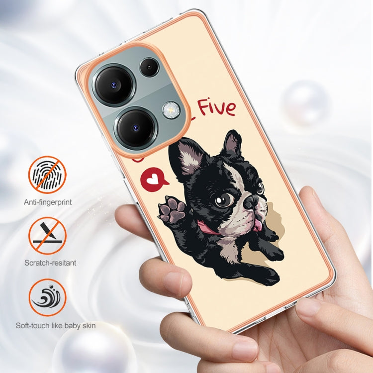 For Xiaomi Redmi Note 13 Pro 4G/Poco M6 Pro 4G Electroplating Marble Dual-side IMD Phone Case(Lucky Dog) - Note 13 Pro Cases by PMC Jewellery | Online Shopping South Africa | PMC Jewellery | Buy Now Pay Later Mobicred