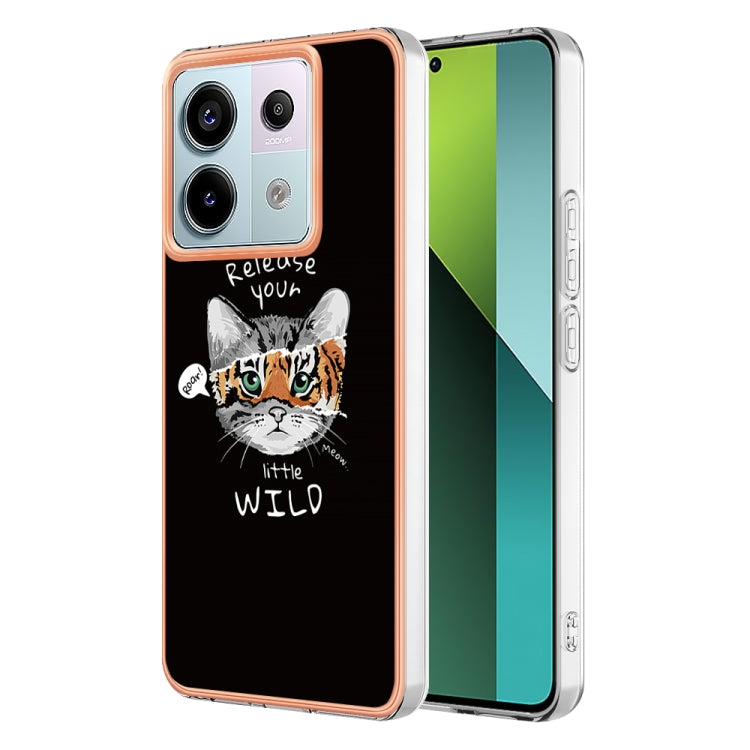 For Xiaomi Redmi Note 13 Pro 5G Global Electroplating Marble Dual-side IMD Phone Case(Natural Growth) - Note 13 Pro Cases by PMC TechLife | Online Shopping South Africa | PMC TechLife | Buy Now Pay Later Mobicred