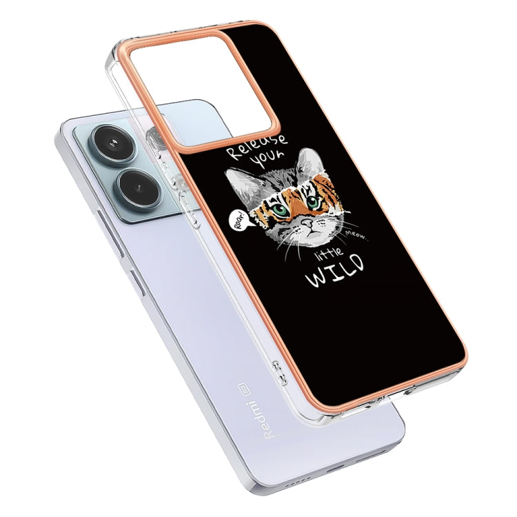 For Xiaomi Redmi Note 13 Pro 5G Global Electroplating Marble Dual-side IMD Phone Case(Natural Growth) - Note 13 Pro Cases by PMC TechLife | Online Shopping South Africa | PMC TechLife | Buy Now Pay Later Mobicred