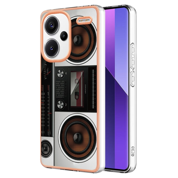 For Xiaomi Redmi Note 13 Pro+ 5G Electroplating Marble Dual-side IMD Phone Case(Retro Radio) - Note 13 Pro+ Cases by PMC Jewellery | Online Shopping South Africa | PMC Jewellery | Buy Now Pay Later Mobicred