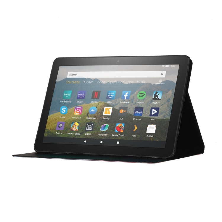 For Amazon Kindle Fire Max 11 Colored Drawing Smart Leather Tablet Case(Moonlight Cat) - Amazon by PMC TechLife | Online Shopping South Africa | PMC TechLife | Buy Now Pay Later Mobicred
