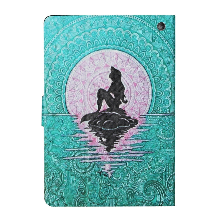For Amazon Kindle Fire Max 11 Colored Drawing Smart Leather Tablet Case(Mermaid) - Amazon by PMC TechLife | Online Shopping South Africa | PMC TechLife | Buy Now Pay Later Mobicred
