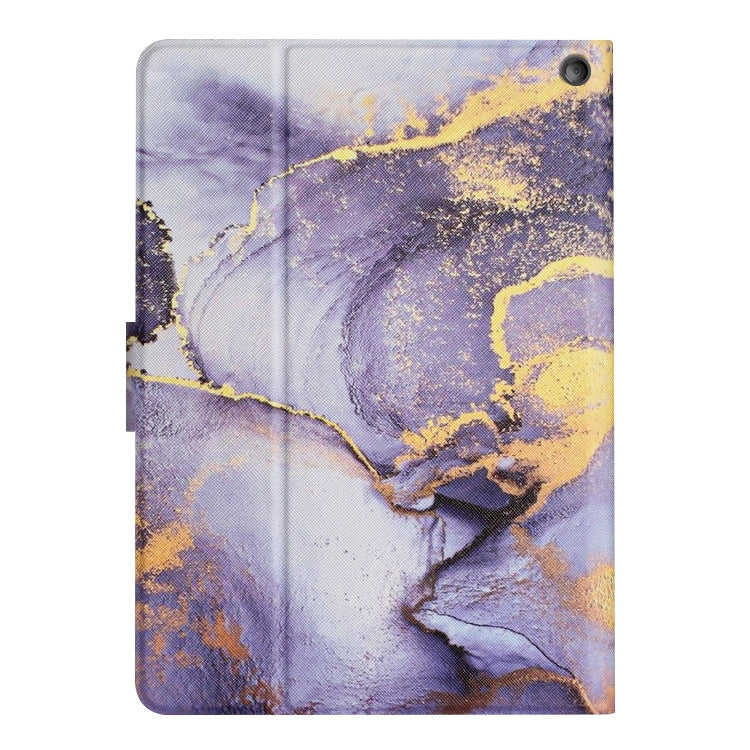 For Amazon Kindle Fire Max 11 Colored Drawing Marble Smart Leather Tablet Case(Purple Marble) - free shipping - PMC TechLife - Order now!