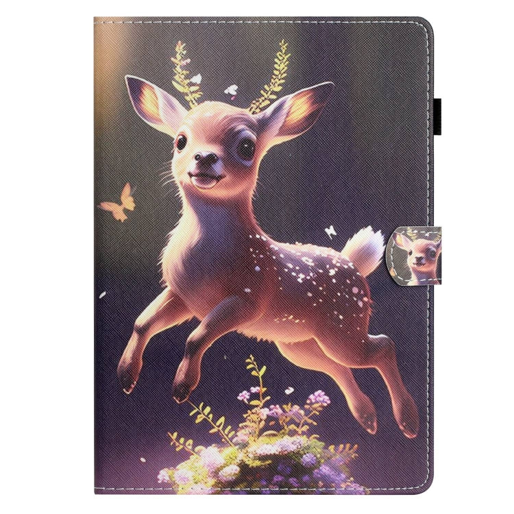 For Amazon Kindle Fire Max 11 Coloured Drawing Stitching Smart Leather Tablet Case(Little Deer) - Amazon by PMC TechLife | Online Shopping South Africa | PMC TechLife | Buy Now Pay Later Mobicred