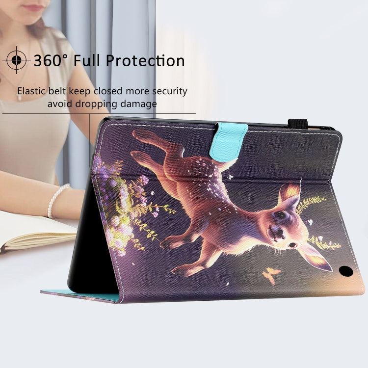 For Amazon Kindle Fire Max 11 Coloured Drawing Stitching Smart Leather Tablet Case(Little Deer) - Amazon by PMC TechLife | Online Shopping South Africa | PMC TechLife | Buy Now Pay Later Mobicred