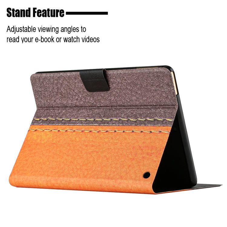 For Amazon Kindle Fire Max 11 Solid Color Stitching Smart Leather Tablet Case(Orange) - Amazon by PMC TechLife | Online Shopping South Africa | PMC TechLife | Buy Now Pay Later Mobicred