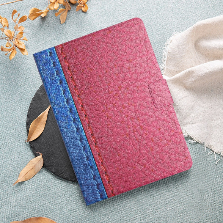 For Amazon Kindle Fire Max 11 Solid Color Stitching Smart Leather Tablet Case(Rose Red) - free shipping - PMC TechLife - Order now!