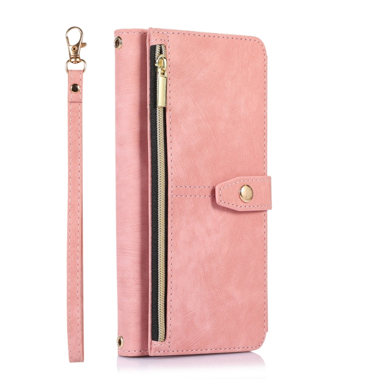 For Google Pixel 7 Pro Dream 9-Card Wallet Zipper Bag Leather Phone Case(Pink) - Google Cases by PMC TechLife | Online Shopping South Africa | PMC TechLife | Buy Now Pay Later Mobicred