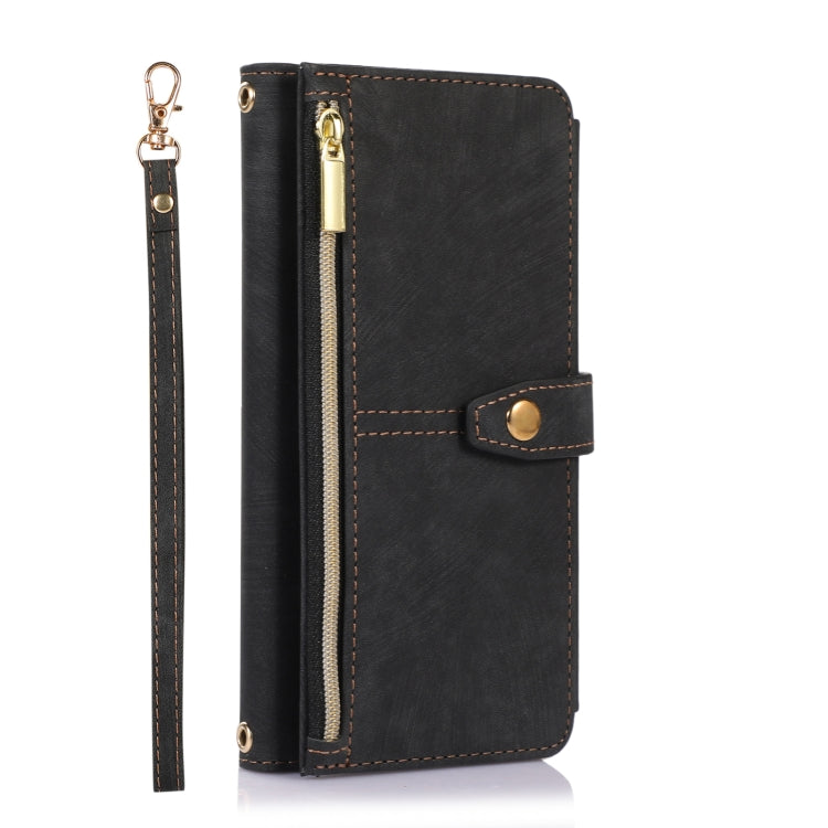 For Google Pixel 7 Dream 9-Card Wallet Zipper Bag Leather Phone Case(Black) - Google Cases by PMC Jewellery | Online Shopping South Africa | PMC Jewellery | Buy Now Pay Later Mobicred