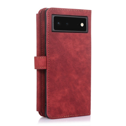 For Google Pixel 6 Dream 9-Card Wallet Zipper Bag Leather Phone Case(Red) - Google Cases by PMC Jewellery | Online Shopping South Africa | PMC Jewellery | Buy Now Pay Later Mobicred