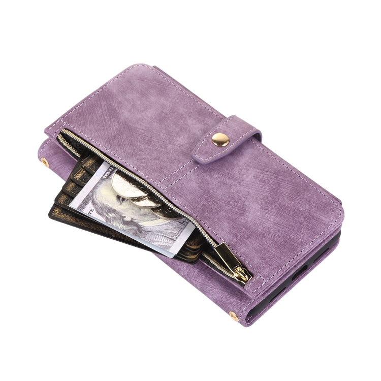 For Google Pixel 6 Dream 9-Card Wallet Zipper Bag Leather Phone Case(Purple) - Google Cases by PMC TechLife | Online Shopping South Africa | PMC TechLife | Buy Now Pay Later Mobicred