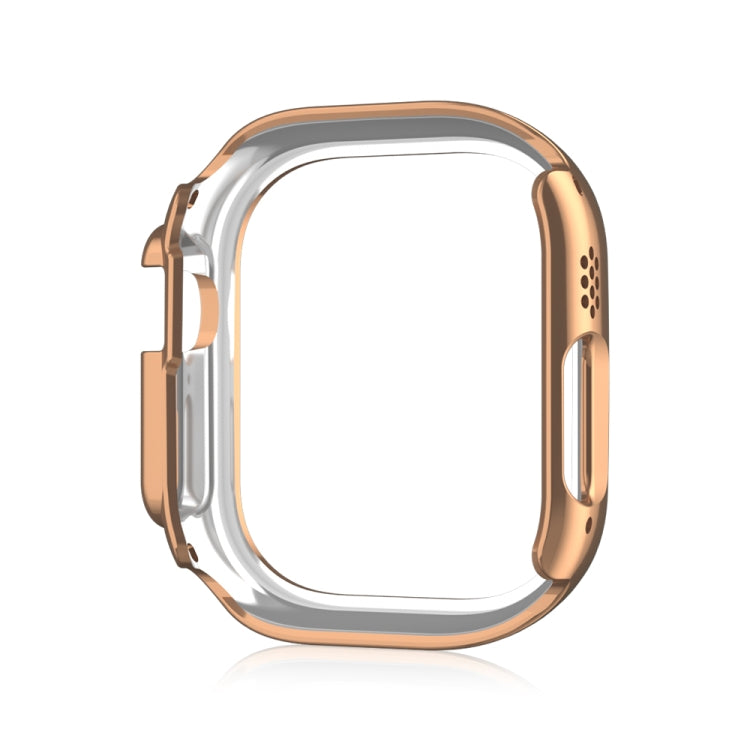 For Apple Watch Ultra 2 / Ultra 49mm Double Row Diamond Hollow PC Watch Case(Rose Gold) - Watch Cases by PMC Jewellery | Online Shopping South Africa | PMC Jewellery | Buy Now Pay Later Mobicred