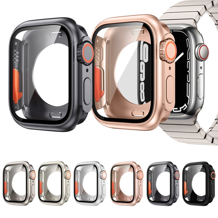 For Apple Watch Series 9 / 8 / 7 45mm Change to Ultra 49mm All-Inclusive Film Hybrid PC Watch Case(Starlight) - Watch Cases by PMC Jewellery | Online Shopping South Africa | PMC Jewellery | Buy Now Pay Later Mobicred