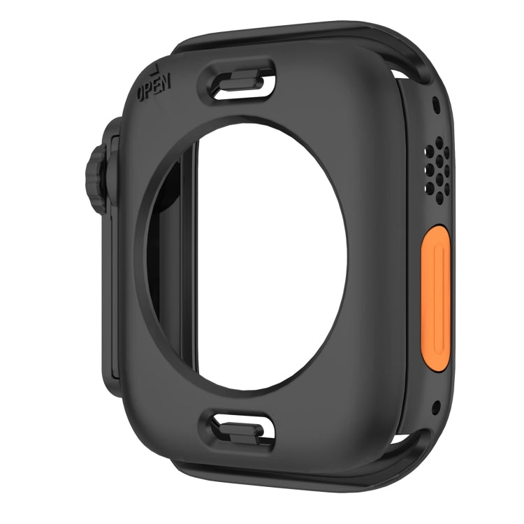 For Apple Watch Series 9 / 8 / 7 45mm Change to Ultra 49mm Waterproof All-Inclusive Film Hybrid PC Watch Case(Black) - Watch Cases by PMC Jewellery | Online Shopping South Africa | PMC Jewellery | Buy Now Pay Later Mobicred