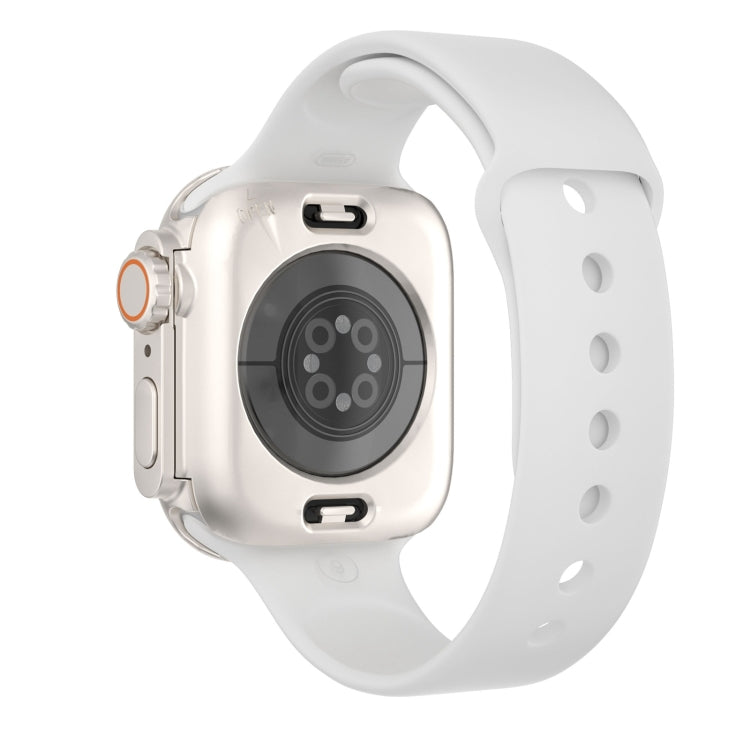 For Apple Watch Series 6 / 5 / 4 / SE 44mm Change to Ultra 49mm Waterproof All-Inclusive Film Hybrid PC Watch Case(Starlight Silver) - Watch Cases by PMC Jewellery | Online Shopping South Africa | PMC Jewellery | Buy Now Pay Later Mobicred