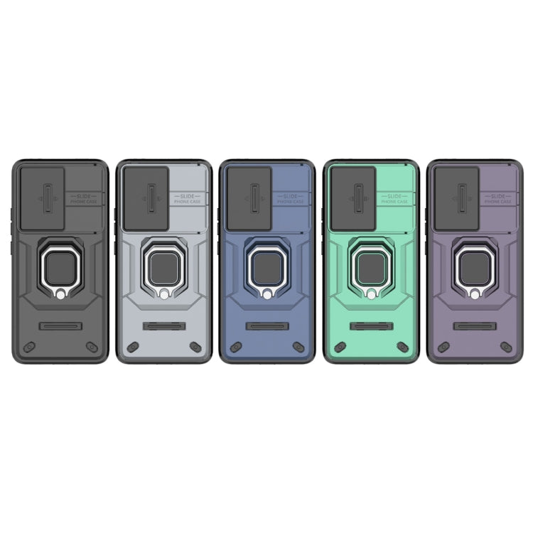 For Xiaomi Redmi K60 5G Sliding Camshield TPU + PC Shockproof Phone Case with Holder(Black) - Xiaomi Cases by PMC TechLife | Online Shopping South Africa | PMC TechLife | Buy Now Pay Later Mobicred