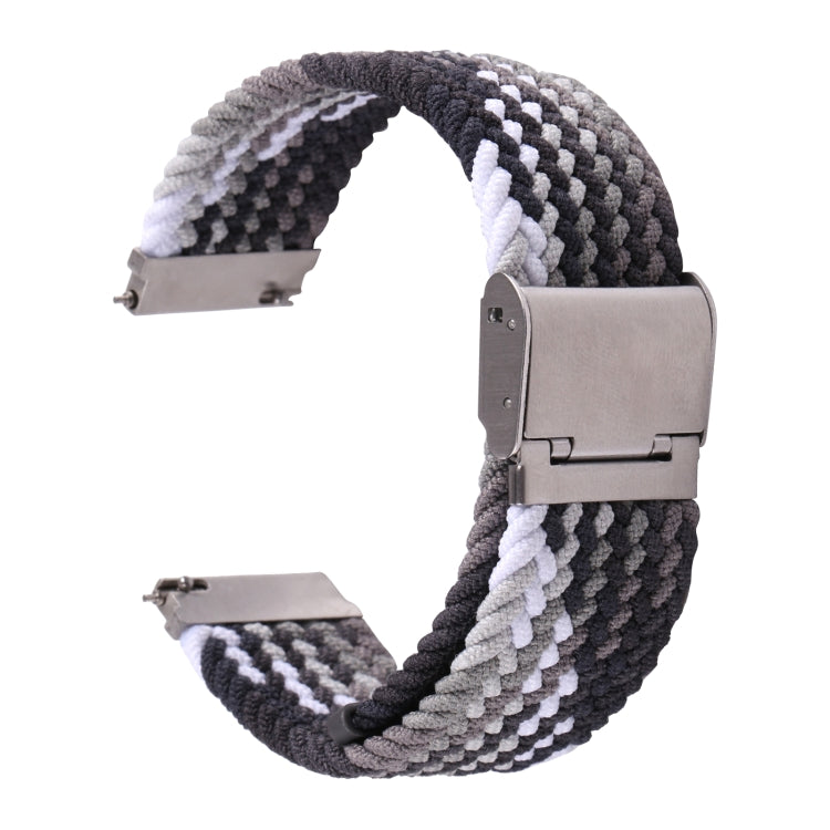 For Samsung Galaxy Watch 6 / 6 Classic Nylon Braided Metal Buckle Watch Band(Z Black Gray) - Watch Bands by PMC Jewellery | Online Shopping South Africa | PMC Jewellery