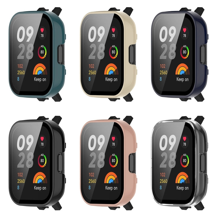 For Xiaomi Mi Watch Lite 3 PC + Tempered Film Integrated Watch Protective Case(Black) - Watch Cases by PMC TechLife | Online Shopping South Africa | PMC TechLife