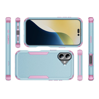 For iPhone 16 Plus Commuter Shockproof TPU + PC Phone Case(Grey Green+Pink) - iPhone 16 Plus Cases by PMC Jewellery | Online Shopping South Africa | PMC Jewellery | Buy Now Pay Later Mobicred