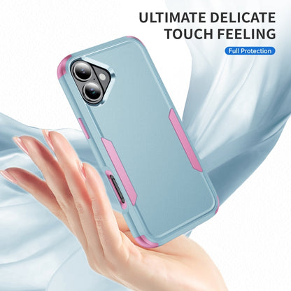 For iPhone 16 Plus Commuter Shockproof TPU + PC Phone Case(Grey Green+Pink) - iPhone 16 Plus Cases by PMC Jewellery | Online Shopping South Africa | PMC Jewellery | Buy Now Pay Later Mobicred