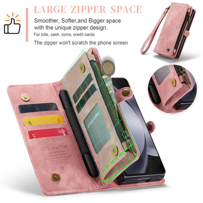 For Samsung Galaxy Z Fold5 CaseMe 008 Multifunctional Zipper Wallet Phone Leather Case(Pink) - Galaxy Z Fold5 Cases by CaseMe | Online Shopping South Africa | PMC Jewellery | Buy Now Pay Later Mobicred