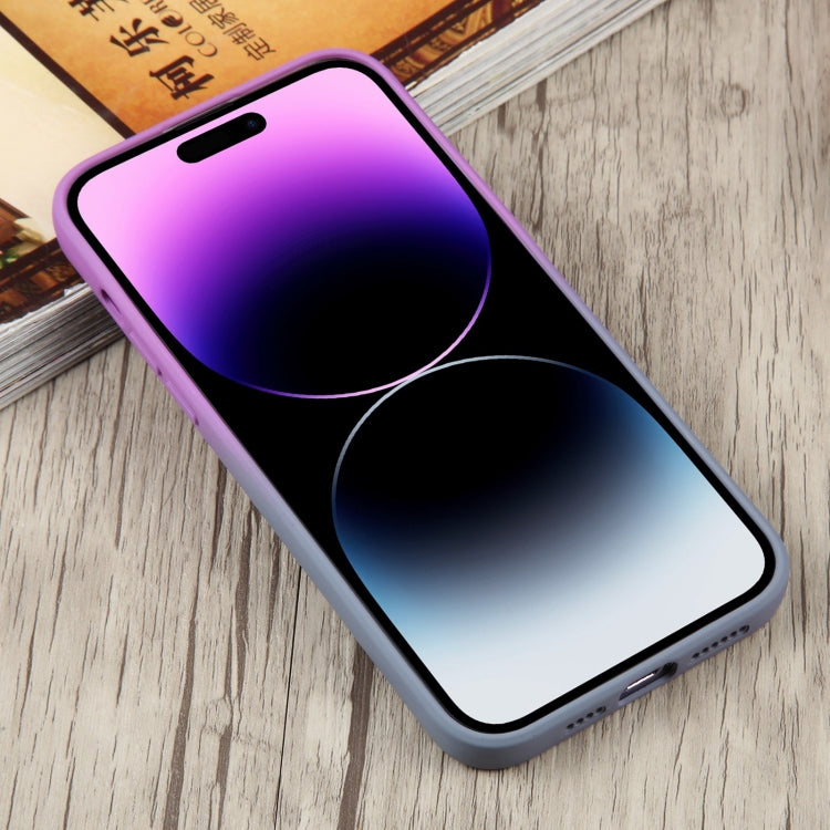 For iPhone 15 Pro Max Liquid TPU Silicone Gradient MagSafe Phone Case(Purple) - iPhone 15 Pro Max Cases by PMC Jewellery | Online Shopping South Africa | PMC Jewellery