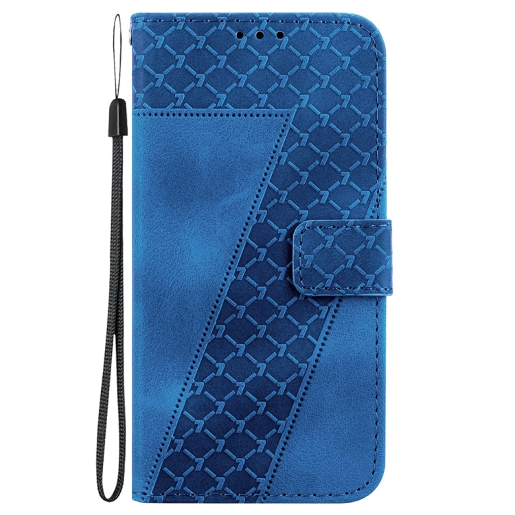 For Xiaomi Redmi Note 13 Pro 5G 7-shaped Embossed Leather Phone Case(Blue) - Note 13 Pro Cases by PMC Jewellery | Online Shopping South Africa | PMC Jewellery | Buy Now Pay Later Mobicred