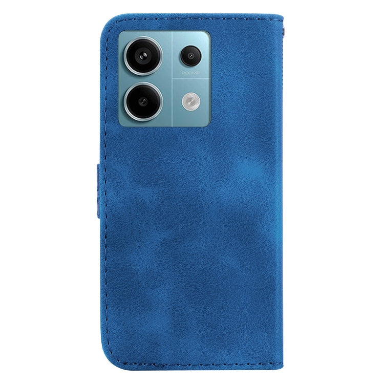 For Xiaomi Redmi Note 13 Pro 5G 7-shaped Embossed Leather Phone Case(Blue) - Xiaomi Cases by PMC TechLife | Online Shopping South Africa | PMC TechLife | Buy Now Pay Later Mobicred