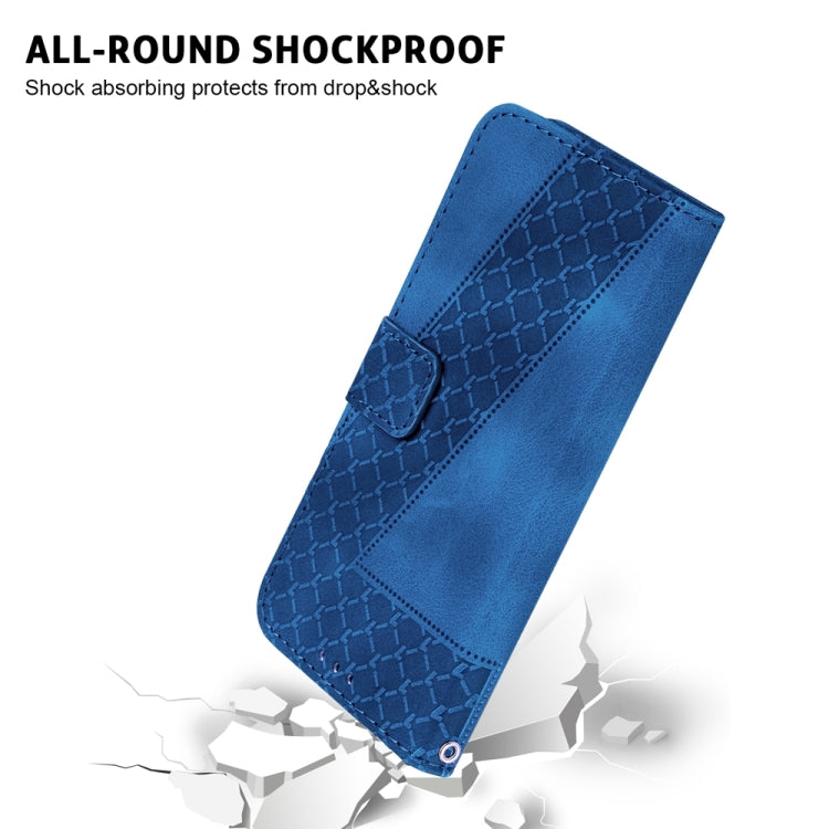 For Xiaomi Redmi Note 13 Pro 5G 7-shaped Embossed Leather Phone Case(Blue) - Xiaomi Cases by PMC TechLife | Online Shopping South Africa | PMC TechLife | Buy Now Pay Later Mobicred