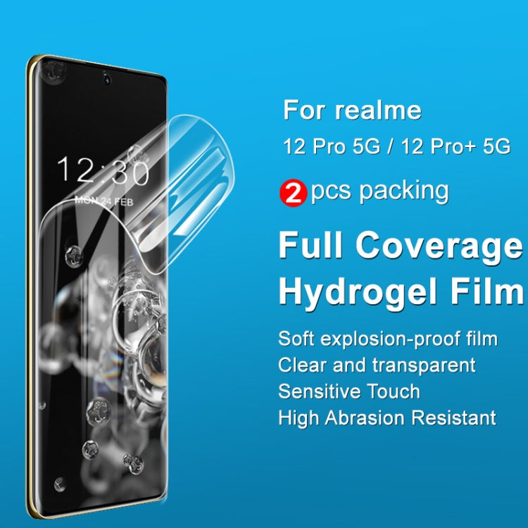 For Realme 12 Pro 5G/12 Pro+ 5G 2pcs imak Curved Full Screen Hydrogel Film Protector - Realme Tempered Glass by imak | Online Shopping South Africa | PMC TechLife | Buy Now Pay Later Mobicred