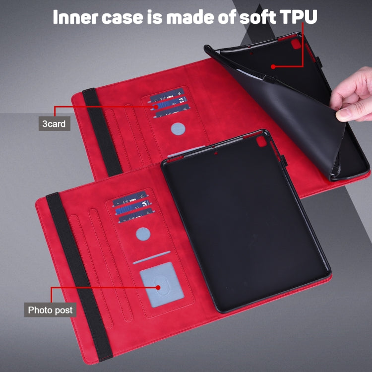 For Google Pixel Tablet Peacock Embossed Pattern Leather Tablet Case(Red) - Google by PMC TechLife | Online Shopping South Africa | PMC TechLife | Buy Now Pay Later Mobicred