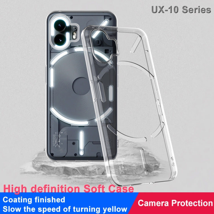 For Nothing Phone 2 imak UX-10 Series Transparent Shockproof TPU Phone Case(Transparent) - More Brand by imak | Online Shopping South Africa | PMC Jewellery | Buy Now Pay Later Mobicred