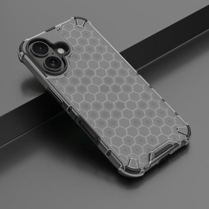 For iPhone 16 Honeycomb Shockproof Phone Case(Black) - iPhone 16 Cases by PMC Jewellery | Online Shopping South Africa | PMC Jewellery | Buy Now Pay Later Mobicred