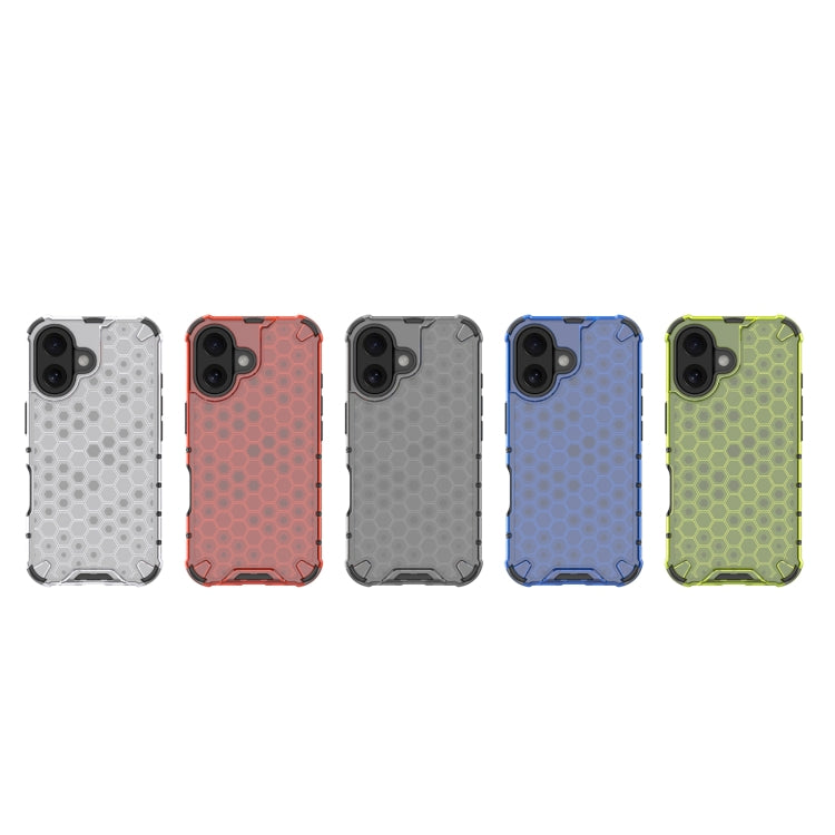 For iPhone 16 Honeycomb Shockproof Phone Case(Red) - iPhone 16 Cases by PMC TechLife | Online Shopping South Africa | PMC TechLife | Buy Now Pay Later Mobicred