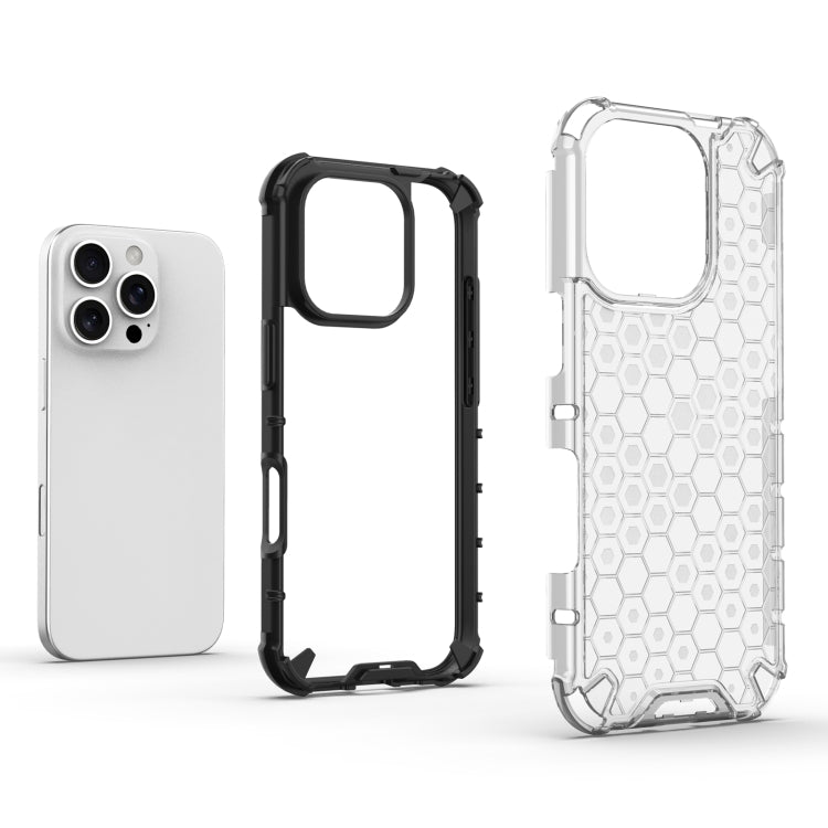 For iPhone 16 Pro Honeycomb Shockproof Phone Case(White) - iPhone 16 Pro Cases by PMC Jewellery | Online Shopping South Africa | PMC Jewellery | Buy Now Pay Later Mobicred