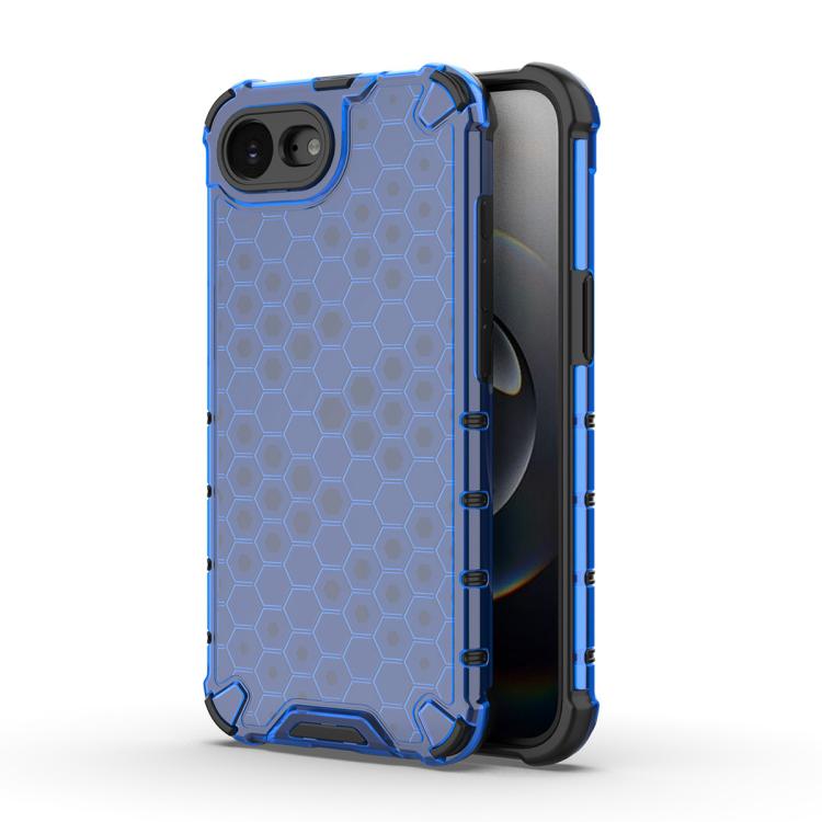 For iPhone 16e Honeycomb Shockproof Phone Case(Blue) - free shipping - PMC TechLife - Order now!