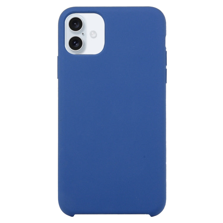 For iPhone 16 Solid Silicone Phone Case(Blue) - iPhone 16 Cases by PMC TechLife | Online Shopping South Africa | PMC TechLife | Buy Now Pay Later Mobicred
