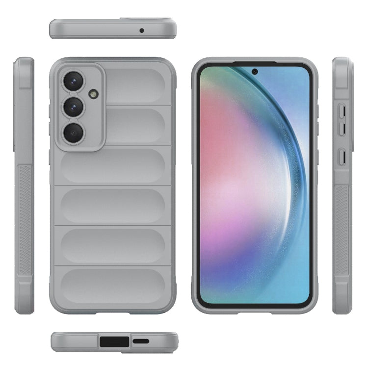 For Samsung Galaxy A55 5G Magic Shield TPU + Flannel Phone Case(Grey) - Galaxy Phone Cases by PMC Jewellery | Online Shopping South Africa | PMC Jewellery