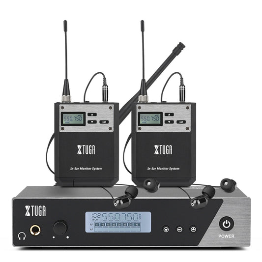 XTUGA  IEM1100 Professional Wireless In Ear Monitor System 2 BodyPacks(EU Plug) - Microphone by XTUGA | Online Shopping South Africa | PMC Jewellery | Buy Now Pay Later Mobicred