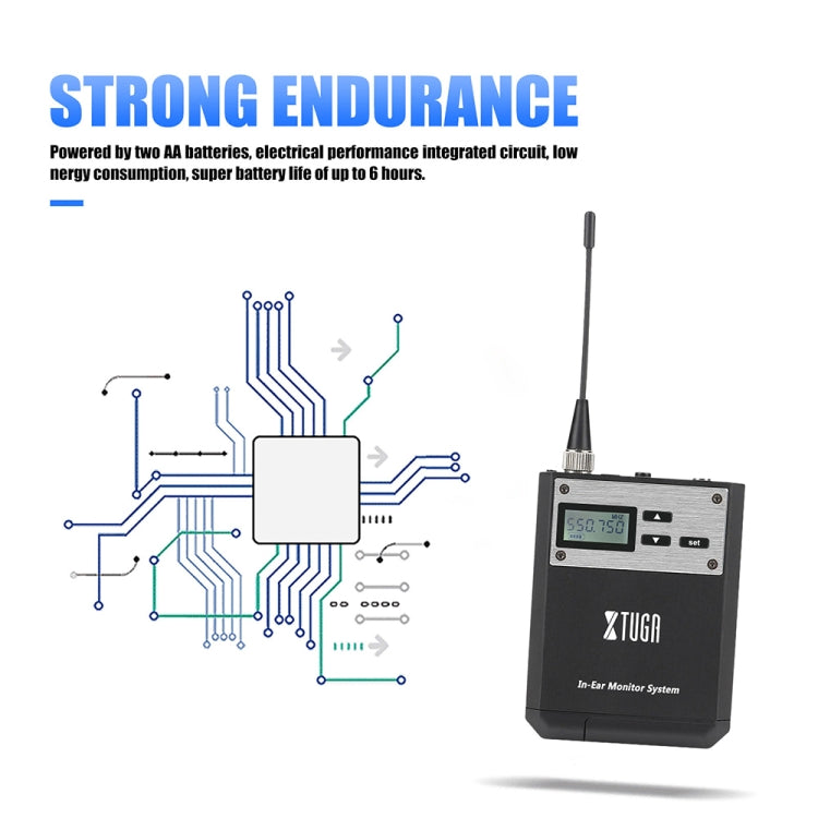 XTUGA  IEM1100 Professional Wireless In Ear Monitor System 5 BodyPacks(US Plug) - Microphone by XTUGA | Online Shopping South Africa | PMC Jewellery | Buy Now Pay Later Mobicred