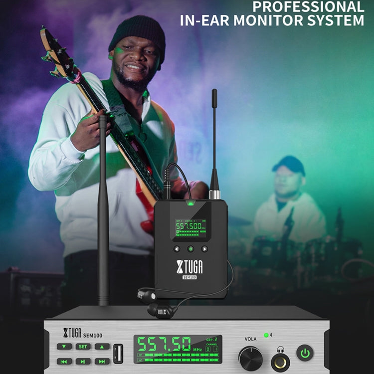 XTUGA SEM100 Professional Wireless In Ear Monitor System 2 BodyPacks(EU Plug) - Microphone by XTUGA | Online Shopping South Africa | PMC Jewellery | Buy Now Pay Later Mobicred