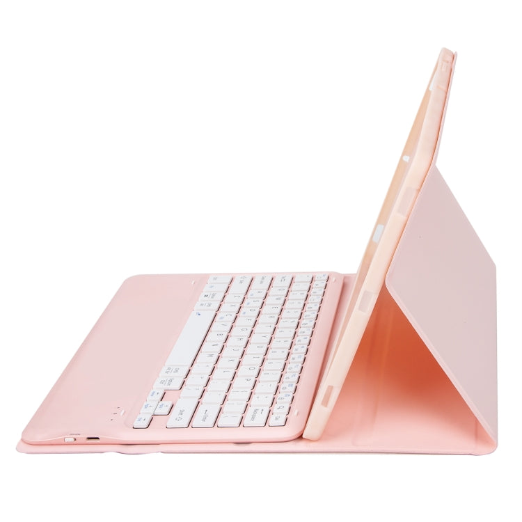 For Samsung Galaxy Tab S9 FE+ A810B Pen Slot Detachable Bluetooth Keyboard Leather Tablet Case(Pink) - Samsung Keyboard by PMC TechLife | Online Shopping South Africa | PMC TechLife