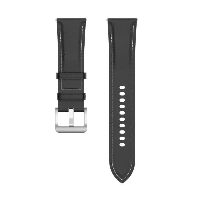 For Samsung Galaxy Watch 6 / 6 Classic Leather Replacement Watch Band(Black) - free shipping - PMc TechLife - Order now!